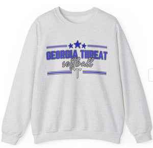 PRINT: Star Logo / Georgia Threat *YOUTH HOODIE/SWEATSHIRT: SLIGHTLY DARKER GRAY